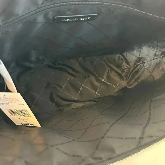 Michael Kors Charlotte Top Zip Tote shoulder bag black signature - Picture 8 of 9